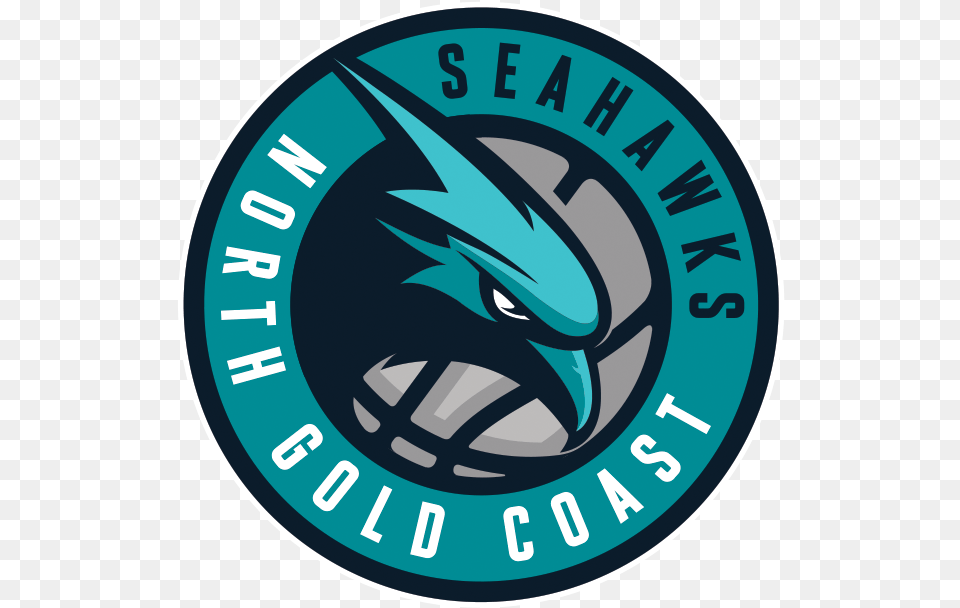 North Gold Coast Seahawks Men Basketball Qld Qbl Seahawks Basketball Gold Coast, Logo, Emblem, Symbol, Disk Png