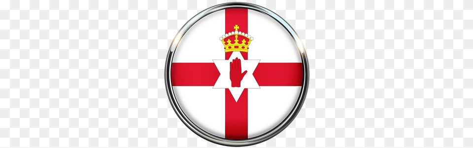 North Ireland Flag Circle Transparent Images U2013 Northern Ireland Round Flag, Logo, Food, Ketchup, Symbol Png Image