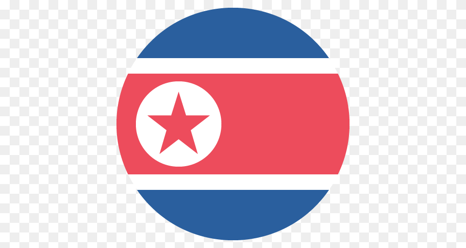 North Korea Flag Vector Emoji Icon Vector Logos, Logo, Star Symbol, Symbol, Sphere Png