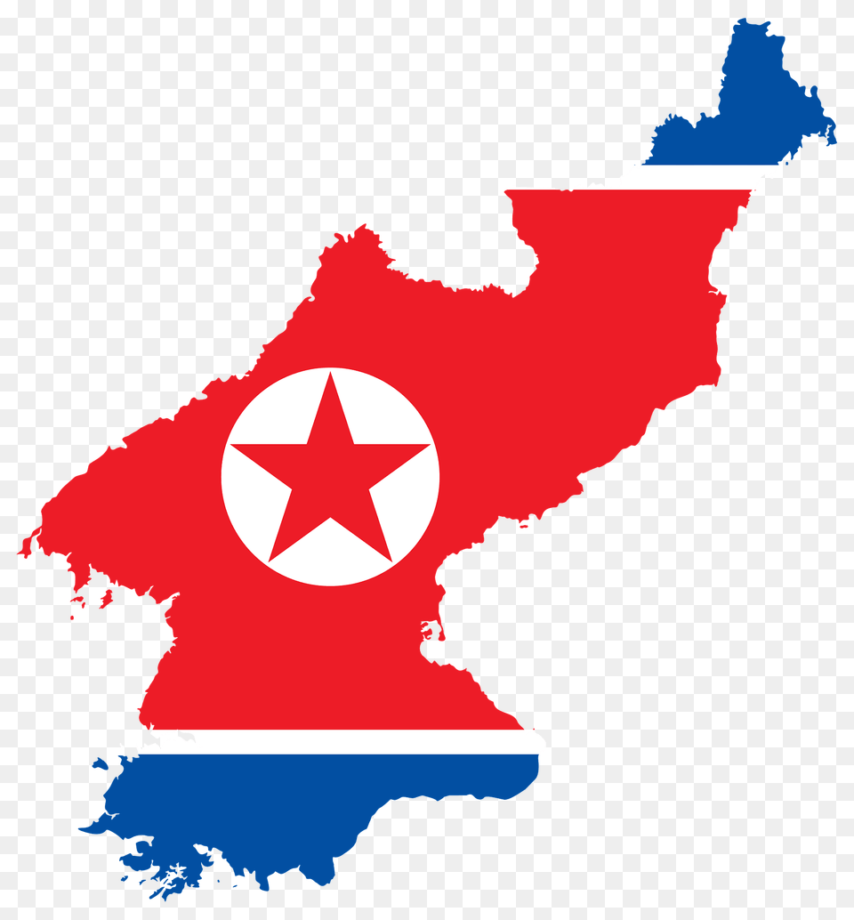 North Korea Map Flag Clipart, Symbol, Star Symbol, First Aid Free Png