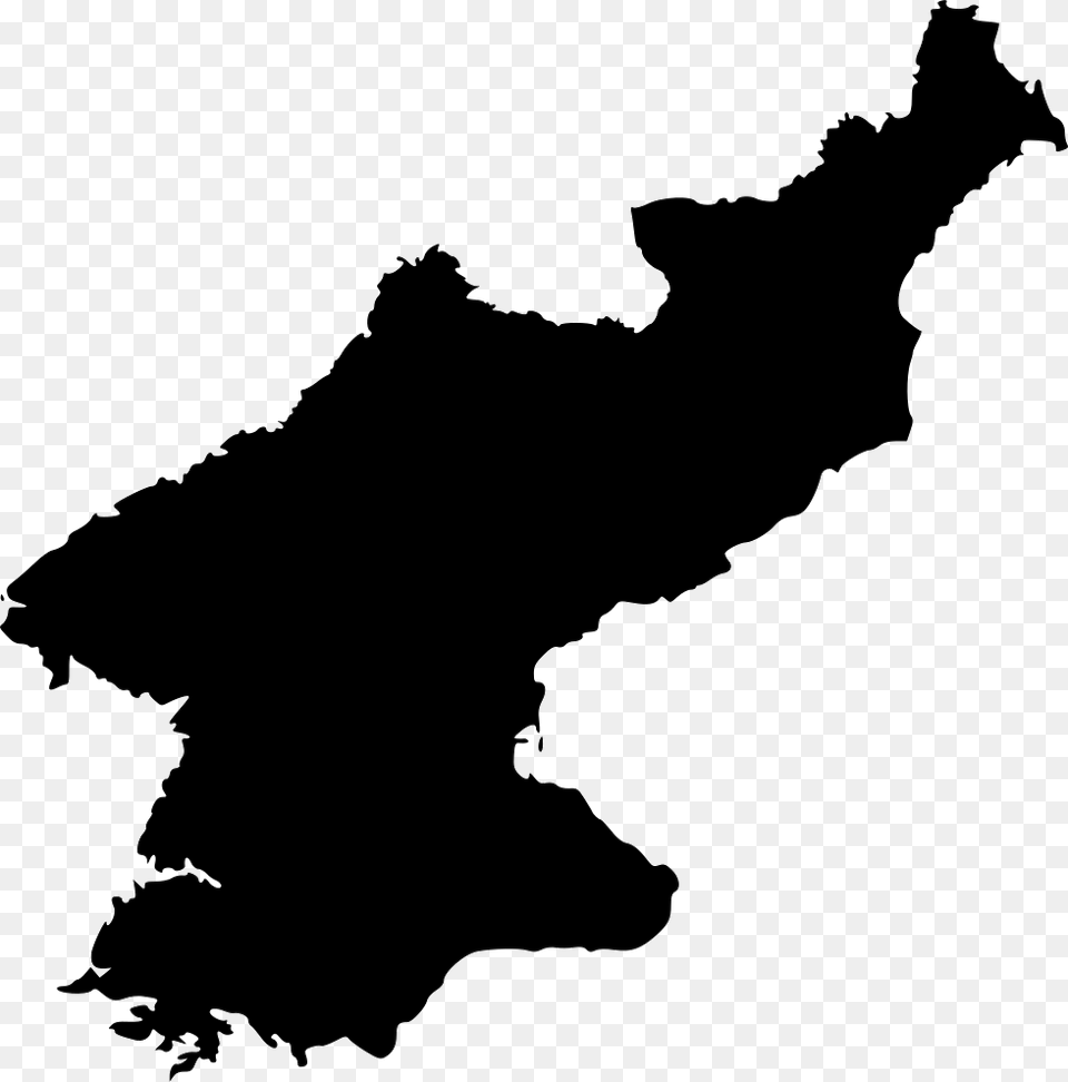 North Korea North Korea Blank Map, Plot, Chart, Silhouette, Pet Png Image