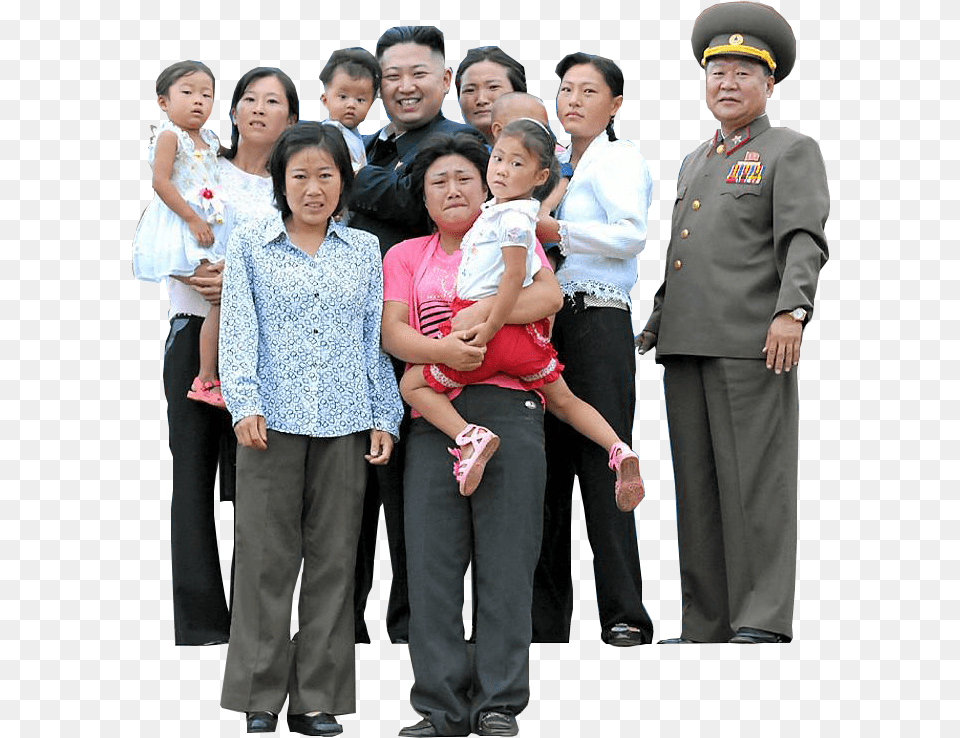 North Korean Family Meeting The Dear Leader North Korea Happy People, Person, Man, Pants, Adult Free Transparent Png