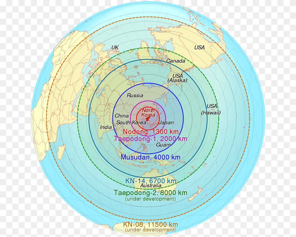 North Korean Missile Range North Korea Missile Range, Chart, Plot Png Image