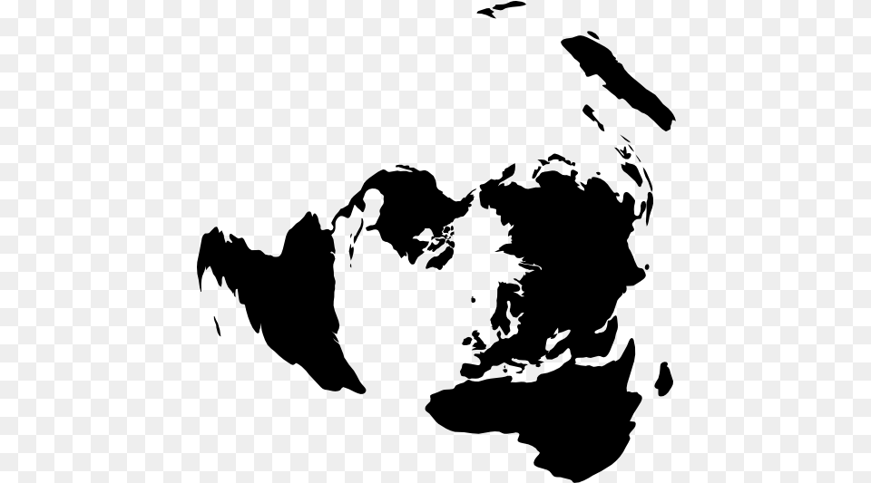 North Pole Centric Global Map Svg Clip Arts North Pole Map Vector, Gray Png Image
