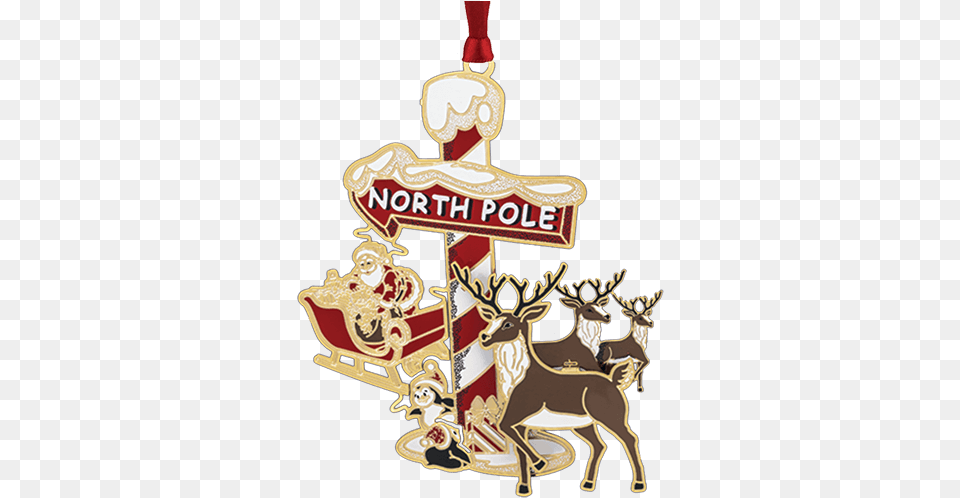 North Pole Decorative, Animal, Deer, Mammal, Wildlife Png Image