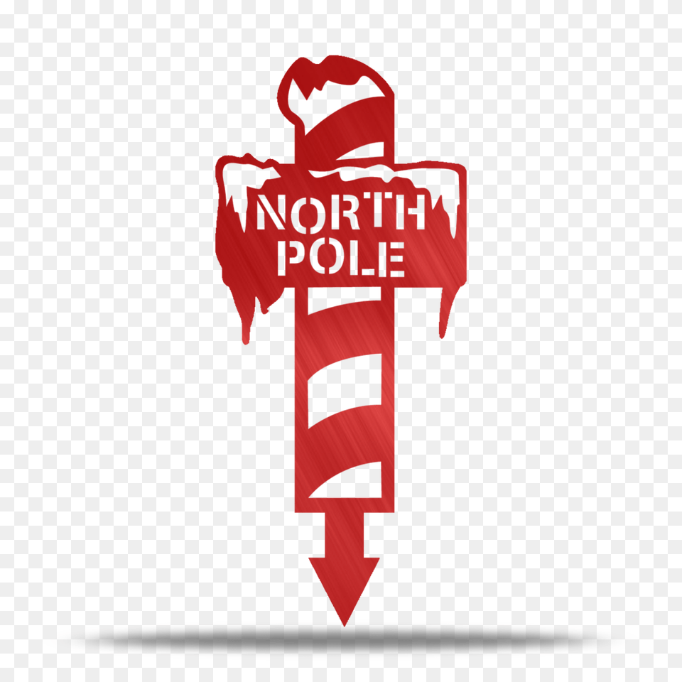 North Pole Metal Yard Stake Lakewood Metal, Logo, Person, Symbol Png Image