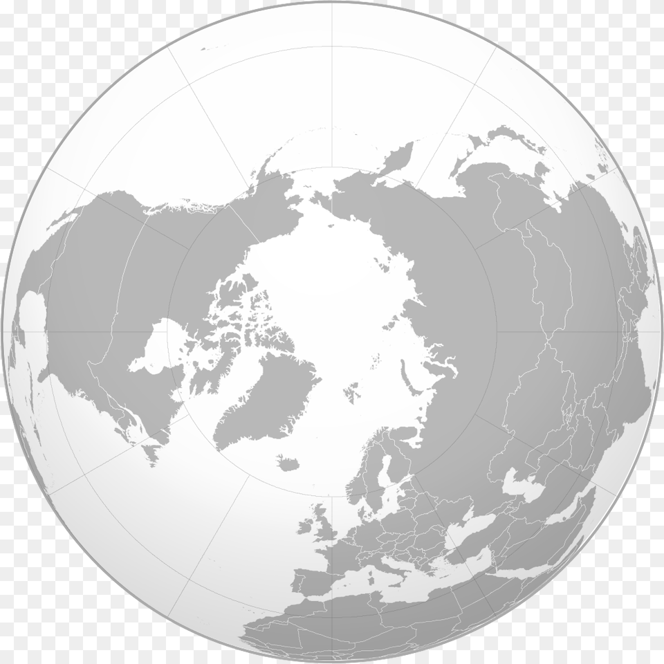 North Pole Orthographic Projection, Astronomy, Outer Space, Planet, Globe Free Png Download