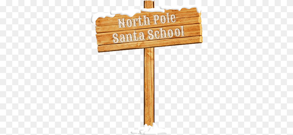 North Pole Santa School Horizontal, Cross, Symbol, Wood, Sign Png