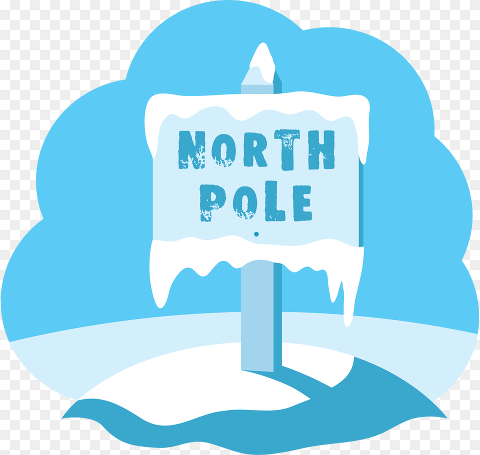 North Pole Sign Clipart, Ice, Outdoors, Nature, Text Png