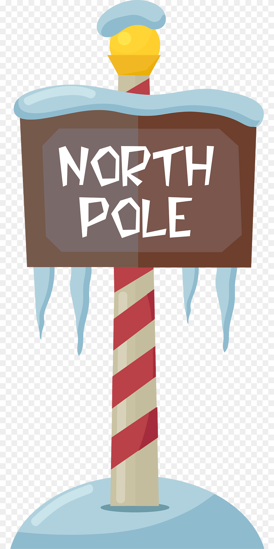 North Pole Sign Clipart, Ice, Outdoors, Nature, Cross Free Png