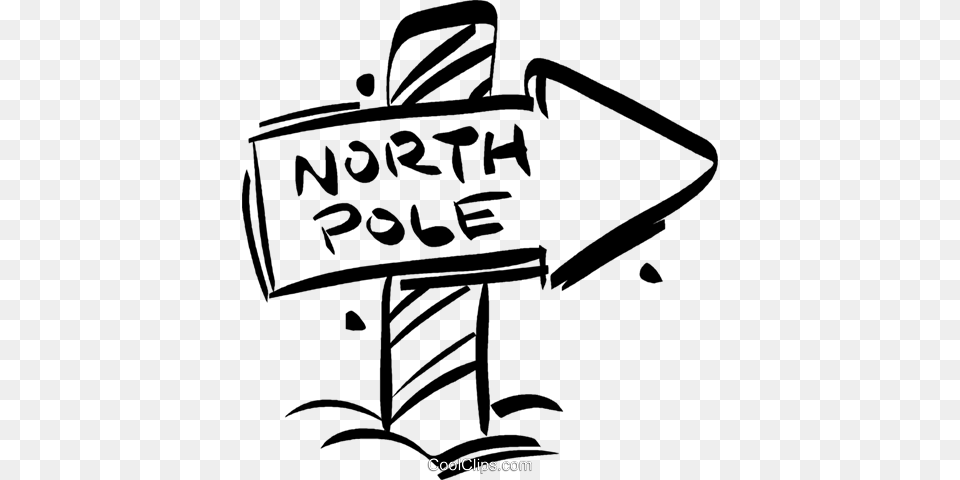 North Pole Sign Royalty Vector Clip Art Illustration, Text Png Image