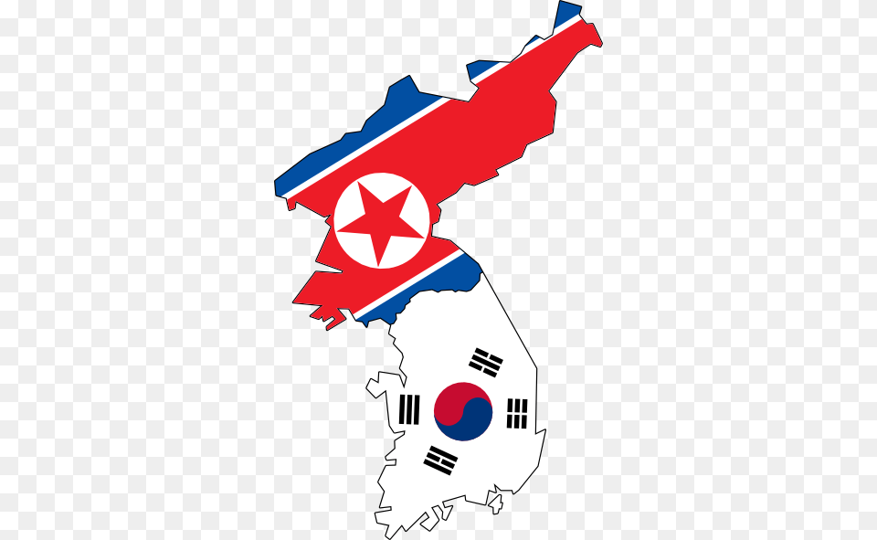 North South Korea Flag Map Clip Art For Web, Logo, Aircraft, Dynamite, Transportation Free Png Download