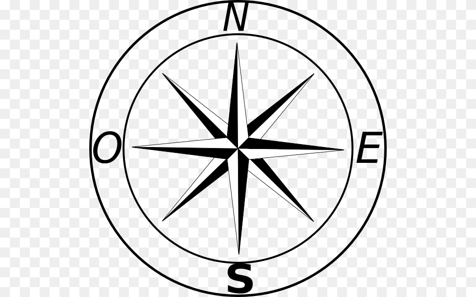 North Star Compass Large Size Free Png Download