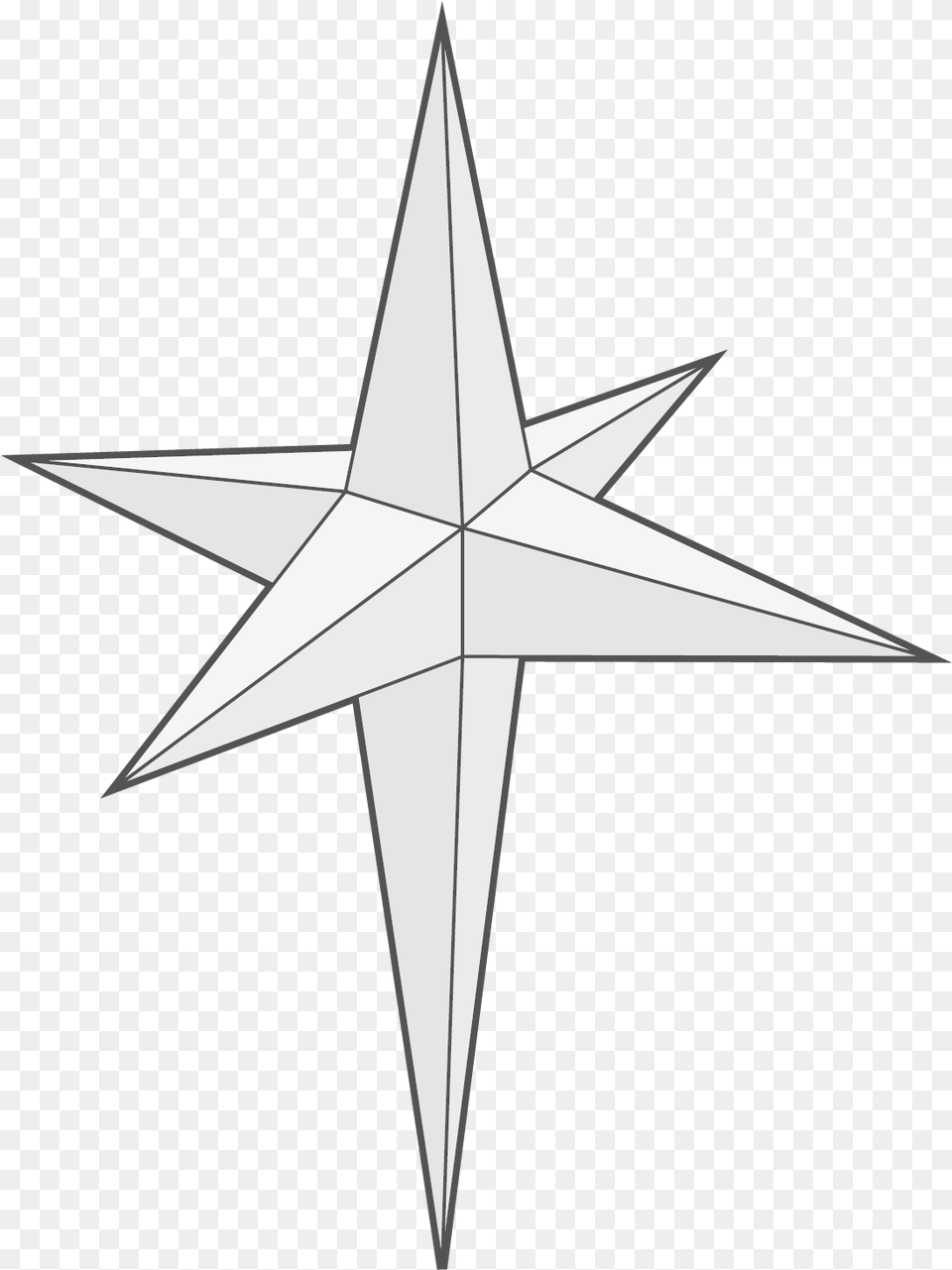 North Star Drawing Estrella Tridimensional, Star Symbol, Symbol, Cross Free Transparent Png