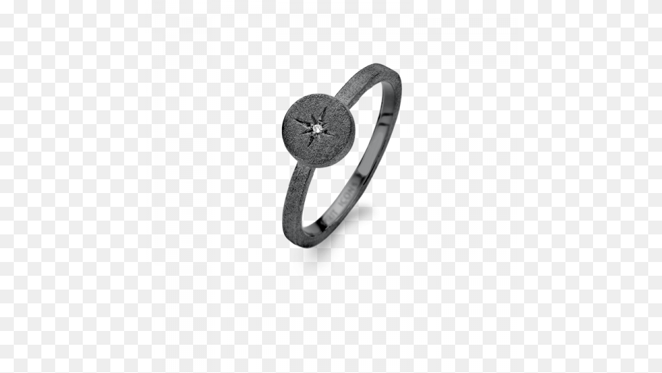 North Star Ring With 001 Diamond Black Pre Engagement Ring, Accessories, Jewelry Free Png Download