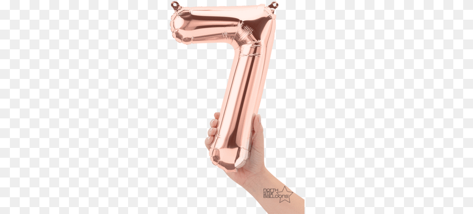 North Star Rose Gold Number 7 16quot 70 Balloons Rose Gold, Blade, Razor, Weapon, Person Png