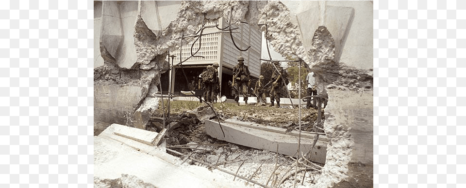 North Vietnamese Forces Blew A Hole In The Wall Of Tet Offensive Us Embassy Attack, War, Person Png