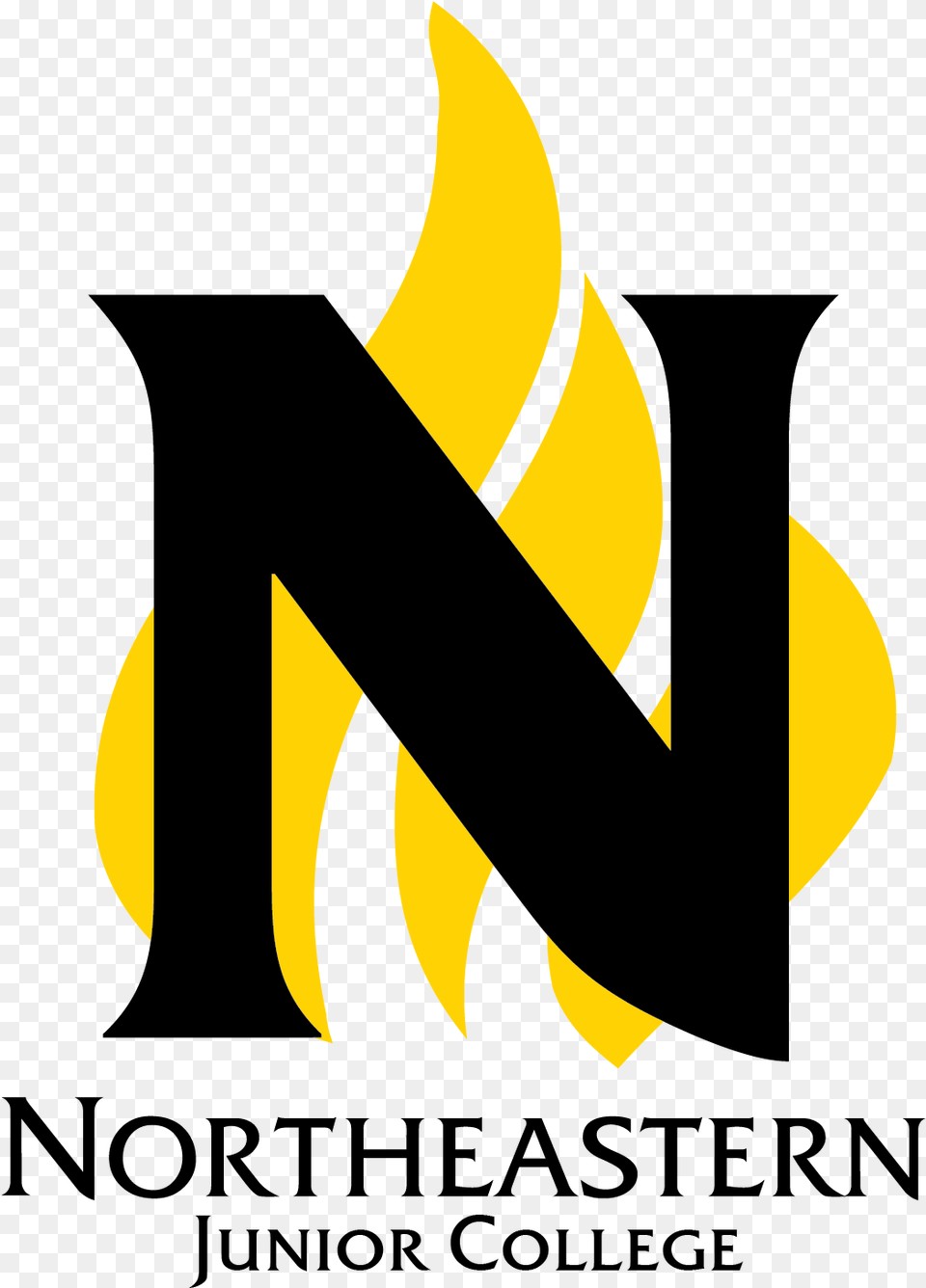 Northeastern Junior Flame Logo Graphic Design, Symbol, Animal, Fish, Sea Life Png