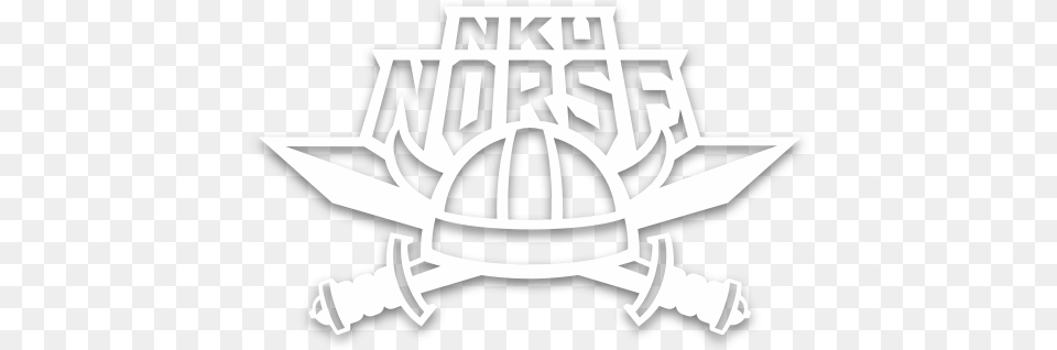 Northern Kentucky University Athletics Nku Norse Black And White Logo, Stencil, Emblem, Symbol Free Transparent Png