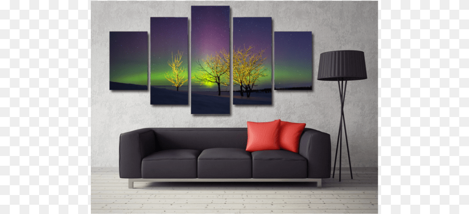 Northern Lights 5 Piece Volkswagen Beetle Vintage Wall Art, Lamp, Canvas, Couch, Furniture Free Png Download