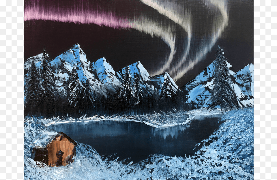Northern Lights Acrylic Painting Painting, Nature, Scenery, Outdoors, Landscape Free Transparent Png