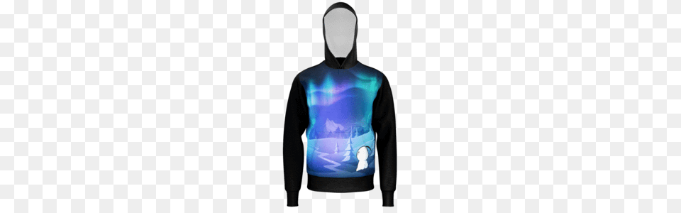 Northern Lights Hoodie Limited Bbtv Shop, Clothing, Hood, Knitwear, Sweater Png Image