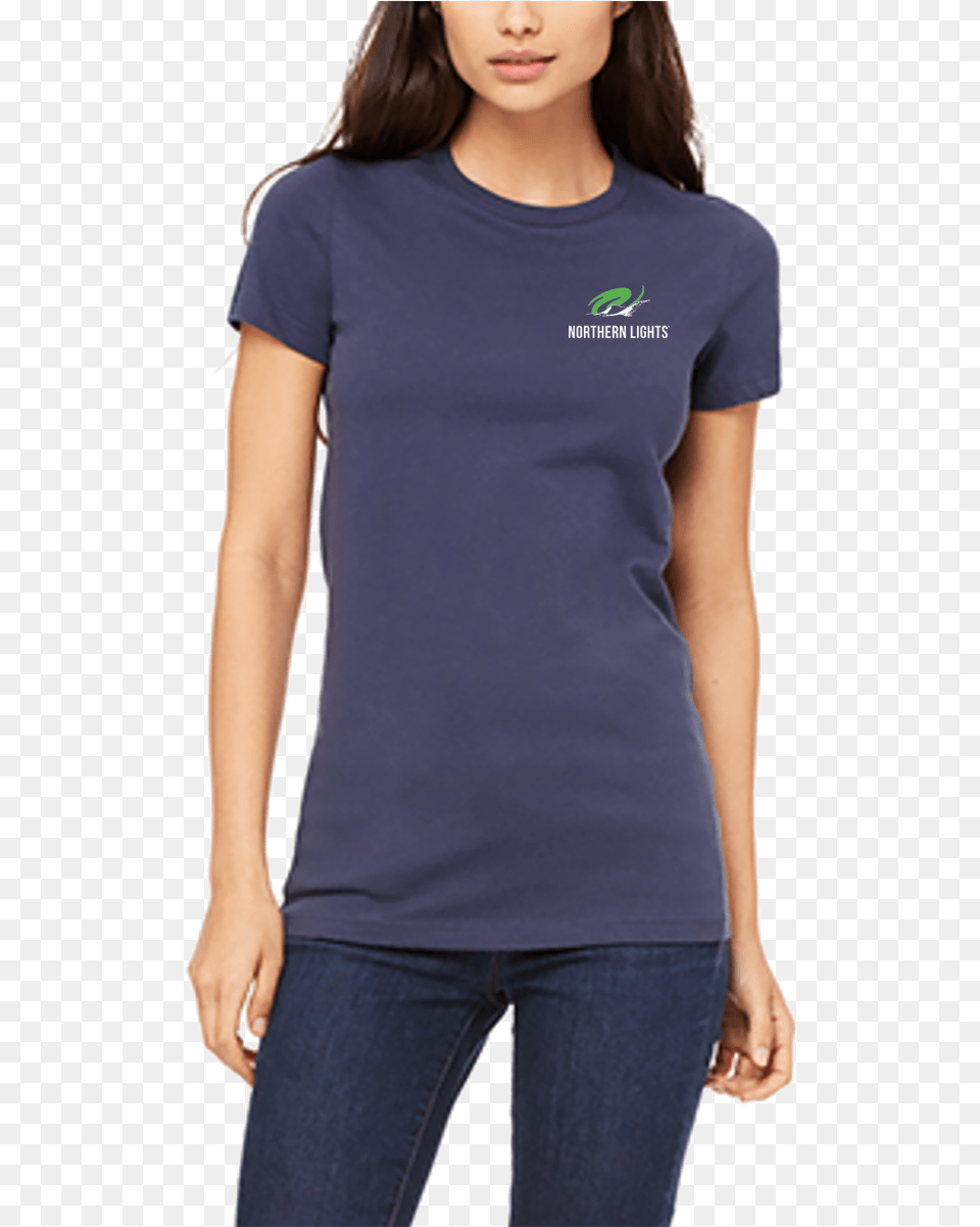 Northern Lights Logo Short Sleeve Tee Navy T Shirt, Clothing, T-shirt, Adult, Female Png