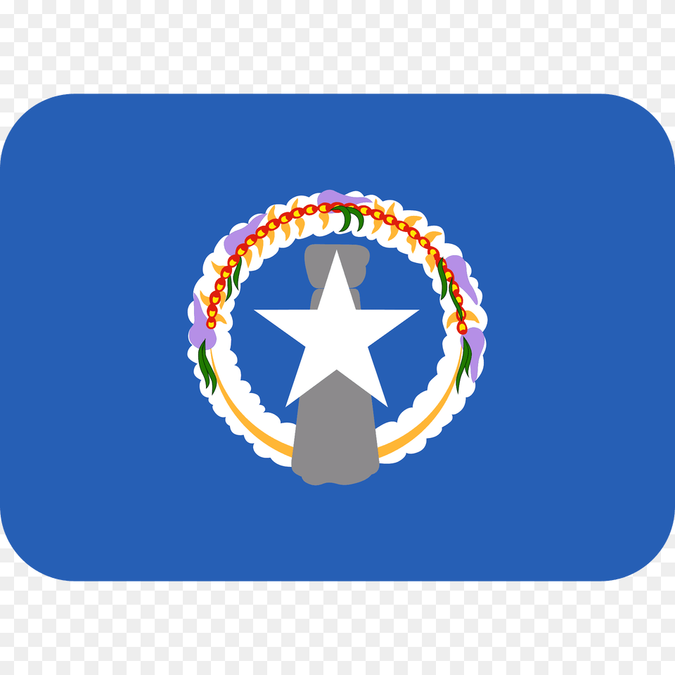 Northern Mariana Islands Flag Emoji Clipart, Symbol, Star Symbol Png Image