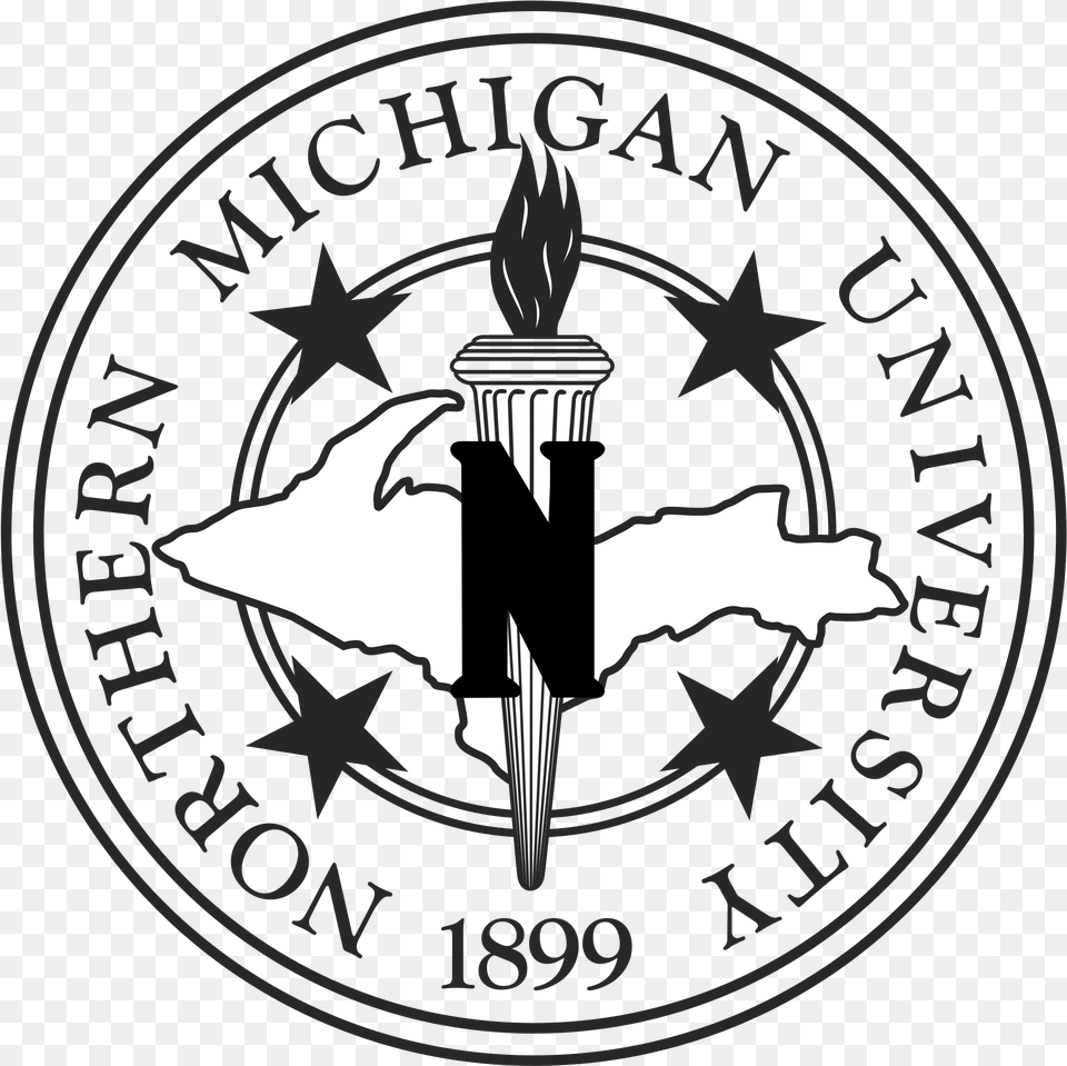 Northern Michigan University Logo Transparent Northern Michigan University Crest, Light, Symbol, Emblem Png Image