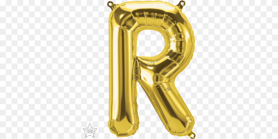 Northstar Letter Foil R Gold Each Pkgd Gold Balloon Letter R, Number, Symbol, Text, Appliance Png Image