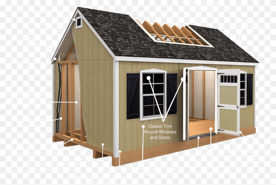 Northwest Classic Illustration Wide Span Sheds, Architecture, Building, Housing, House Png Image