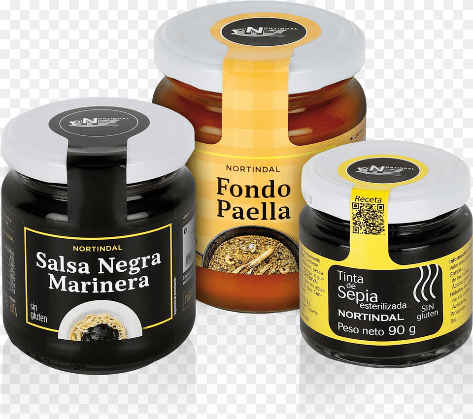 Nortindal Empresa Lder A Nivel Mundial En La Fabricacin Salsa Fondo De Paella 200 Gr Nortindal, Jar, Tape, Food, Honey Png
