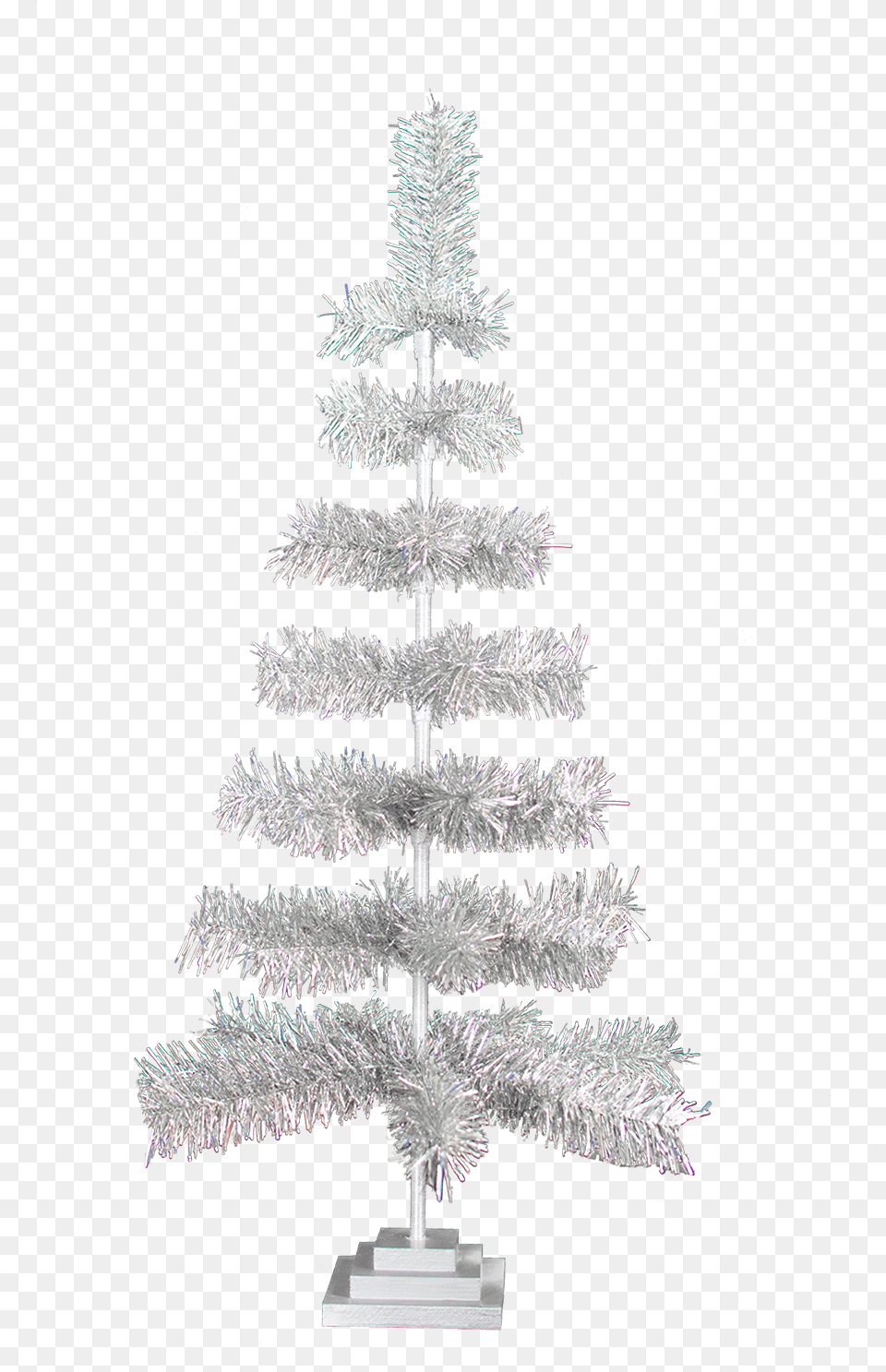 Norton Secured Tinsel Christmas Tree Tabletop Christmas Tree Tinsel, Plant, Christmas Decorations, Festival, Christmas Tree Png Image