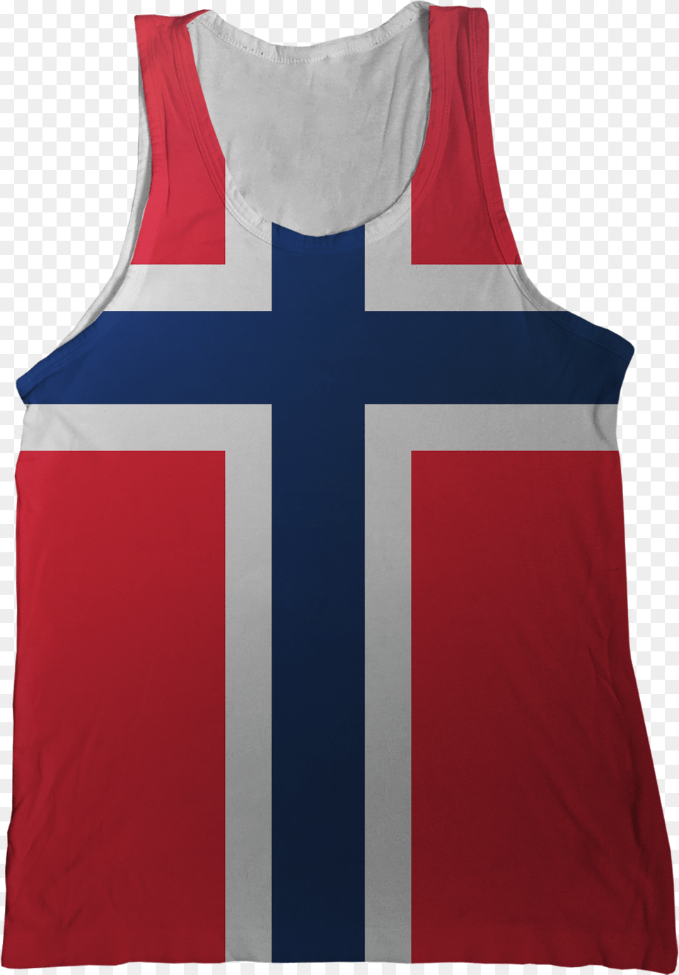 Norway Flag Tank Top Vest, Clothing, Lifejacket, Tank Top, Person Free Transparent Png