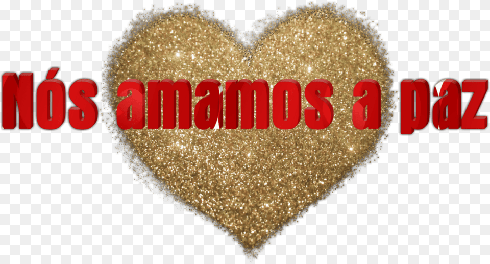 Nos Amamos A Paz Stylized Lettering Clipart, Heart, Glitter Free Png Download