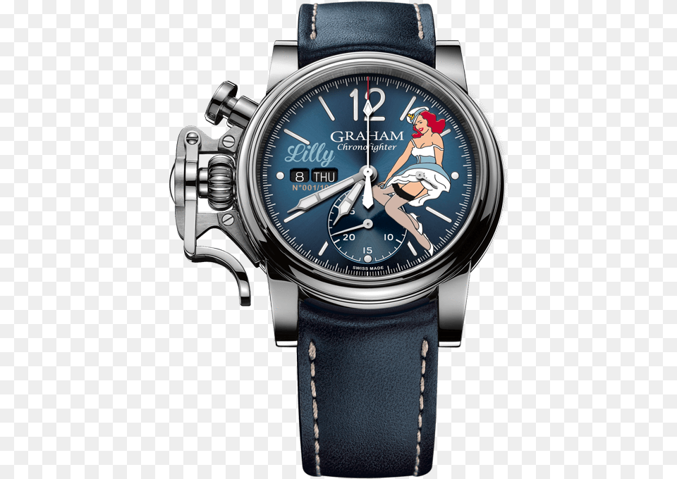 Nose Art Ltd Quotlillyquot Graham Watches, Arm, Body Part, Person, Wristwatch Png Image