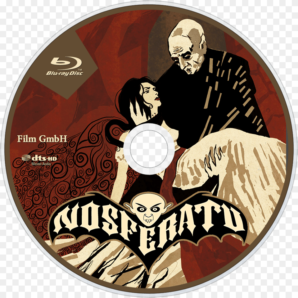 Nosferatu Bluray Disc Vampire, Disk, Dvd, Adult, Person Png Image