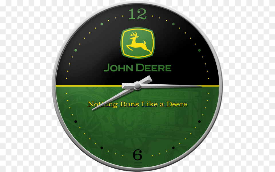 Nostalgic Art Wall Clock John Deere Logo Deere Amp Company Logo, Analog Clock, Disk Png
