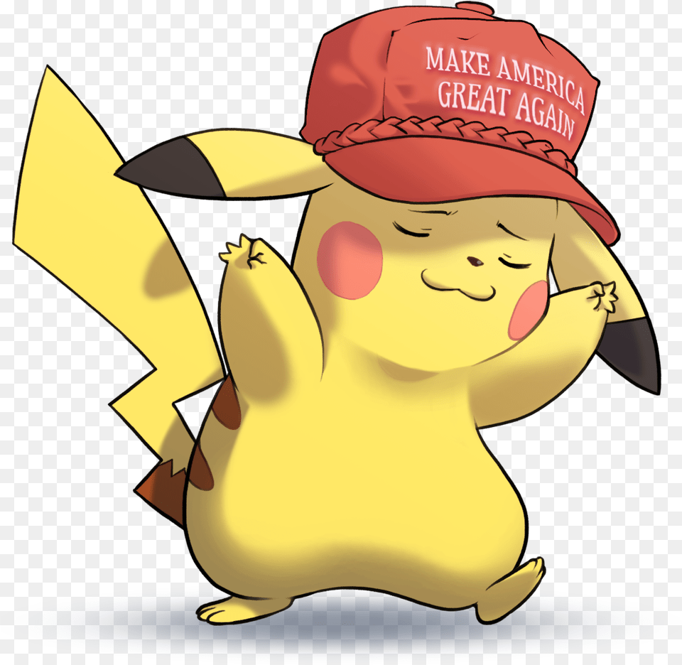 Not A Rare Maga Pepe But I Ve Managed To Capture The Pikachu Wearing Maga Hat, Clothing, Produce, Plant, Fruit Free Transparent Png