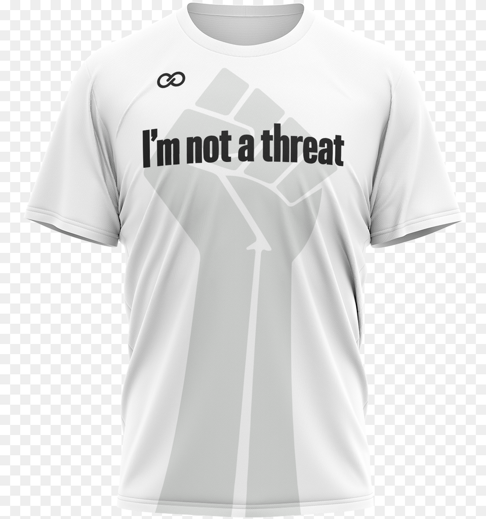 Not A Threat White Tee, Clothing, Shirt, T-shirt, Jersey Png