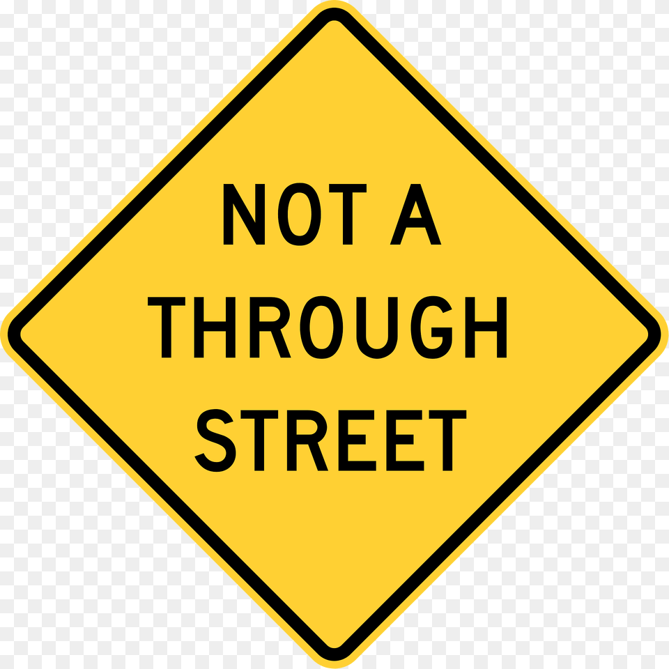 Not A Through Street Florida California Clipart, Sign, Symbol, Road Sign Png