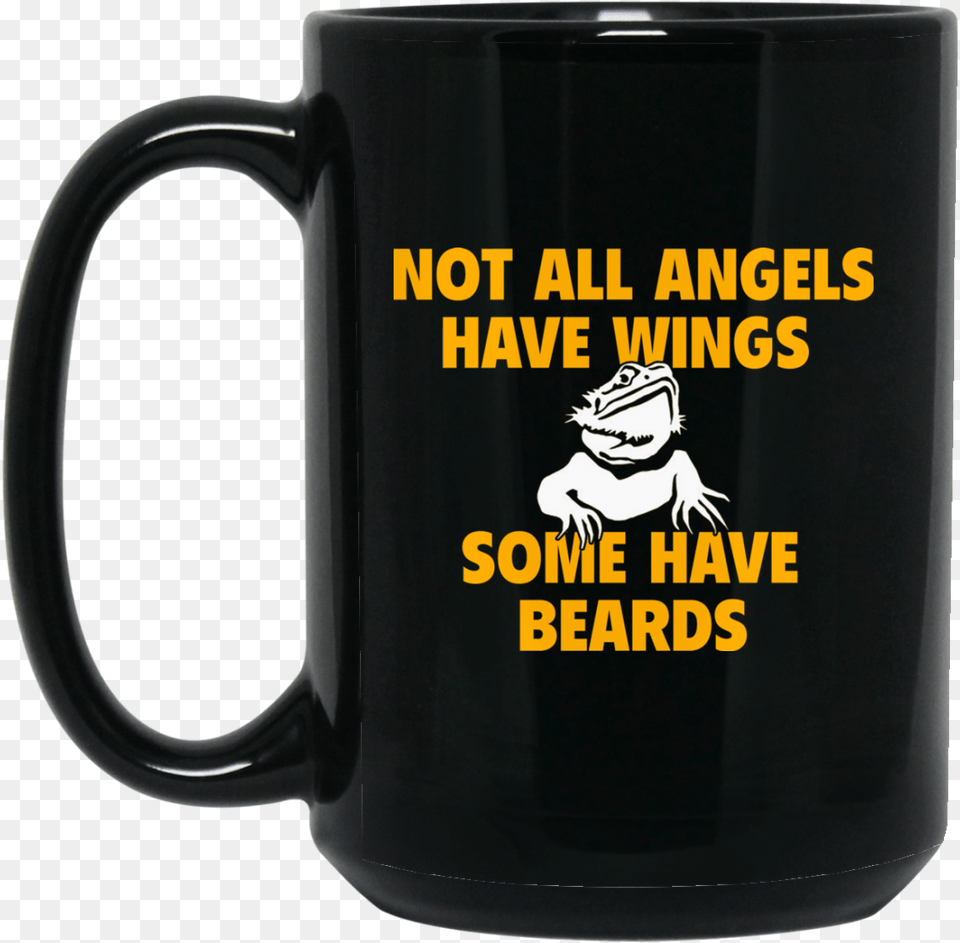 Not All Angels Have Wings Some Have Beards Large Black Michael Myers Coffee Mug, Cup, Beverage, Coffee Cup Free Png