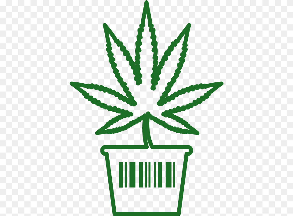 Not All Barcode Scanners Are Created Equal Plain And Embroider A Marijuana Leaf, Plant, Potted Plant Png Image
