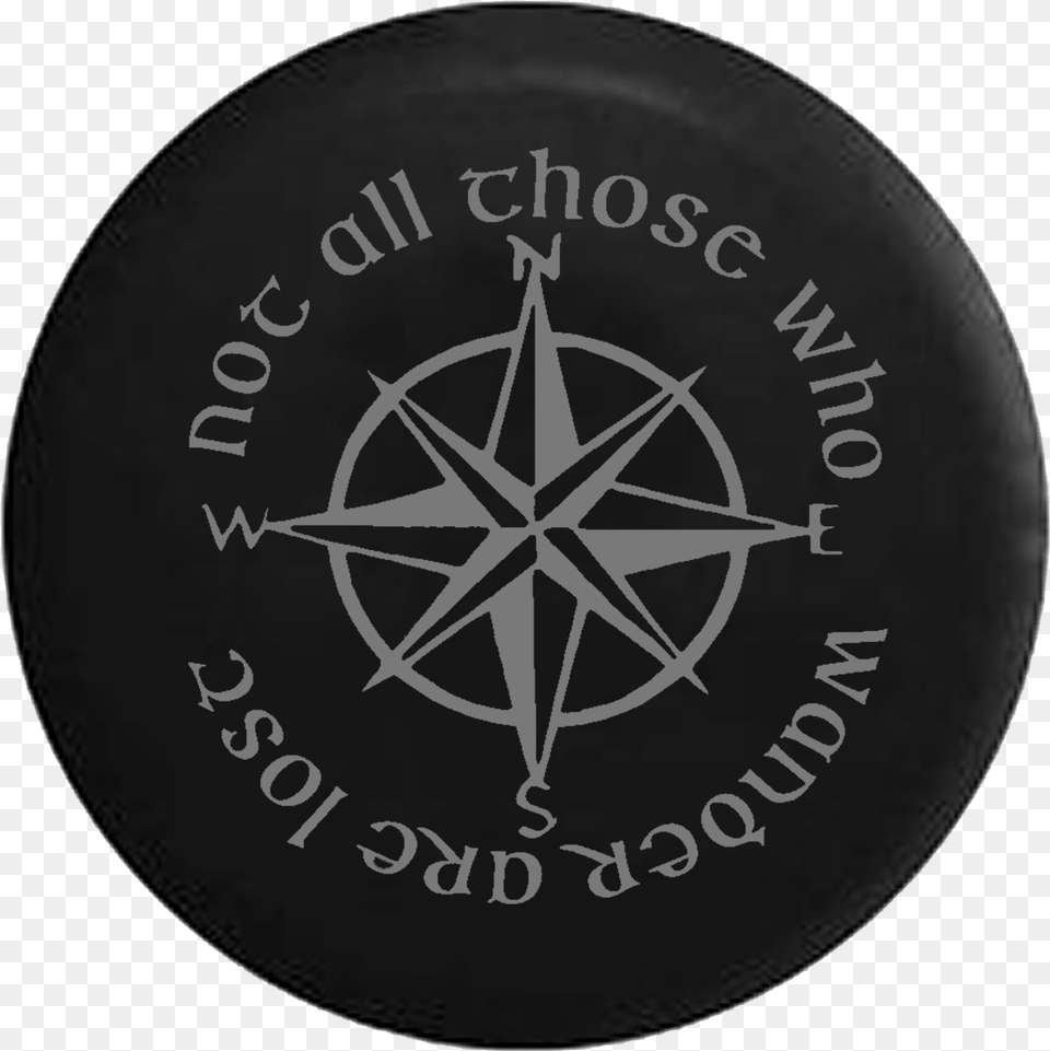 Not All Who Wander Lost Grey Compass Nautical Jeep Free Transparent Png
