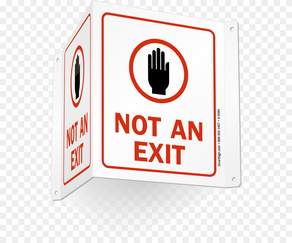 Not An Exit Sign Illustration, Symbol, First Aid, Road Sign Free Png