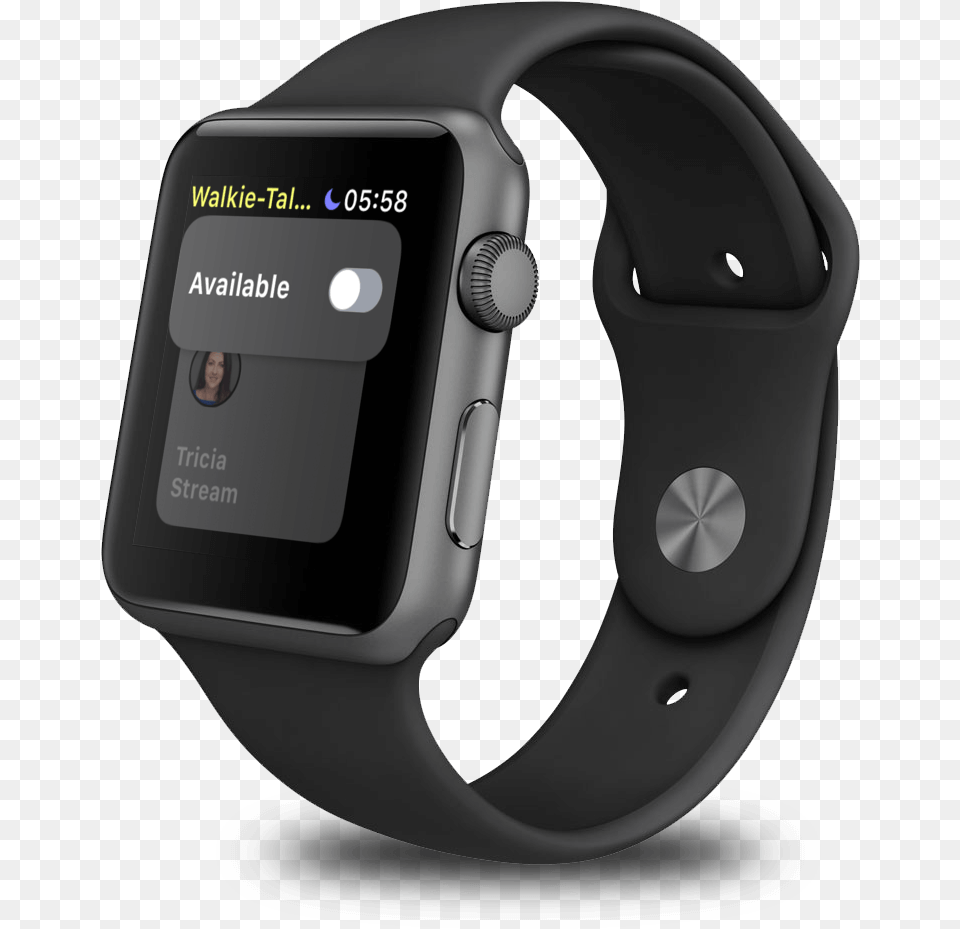 Not Available Setting In The Walkie Talkie Feature Black Apple Smart Watch, Arm, Body Part, Person, Wristwatch Png Image