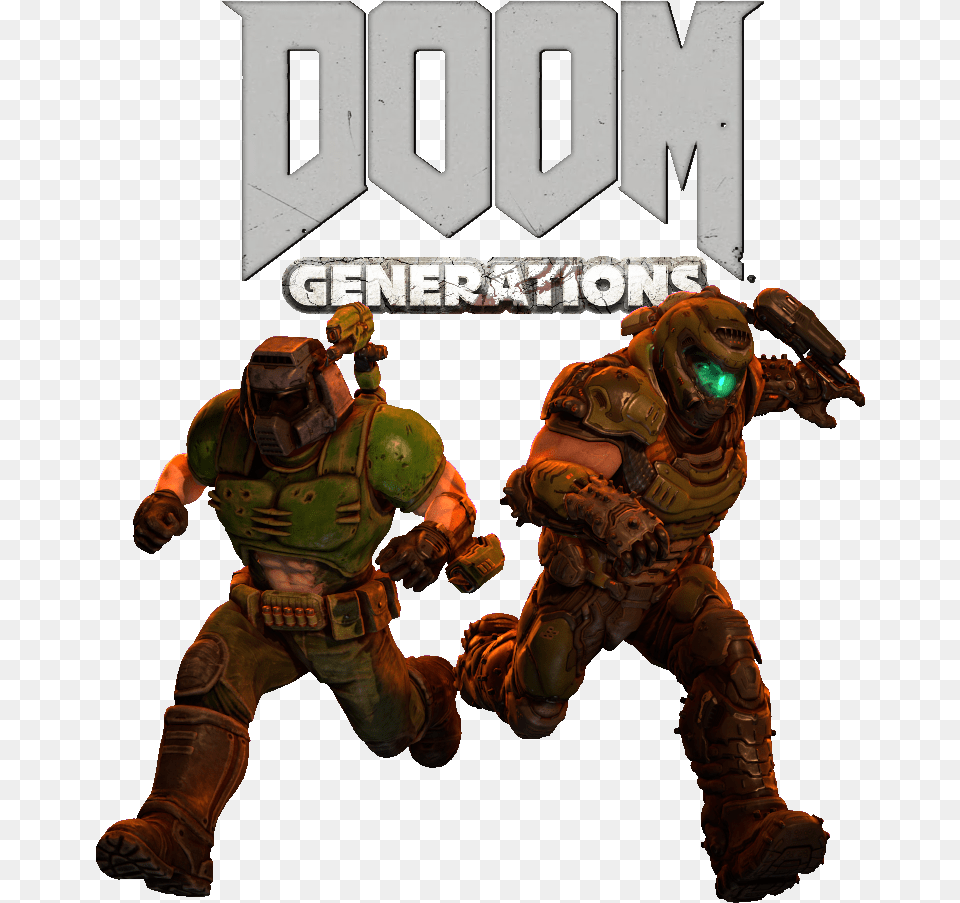 Not Much A Doom Fan But I Want To Share Anyway Some Stupid Classic And Modern Doomguy, Baby, Person, Alien, Face Png