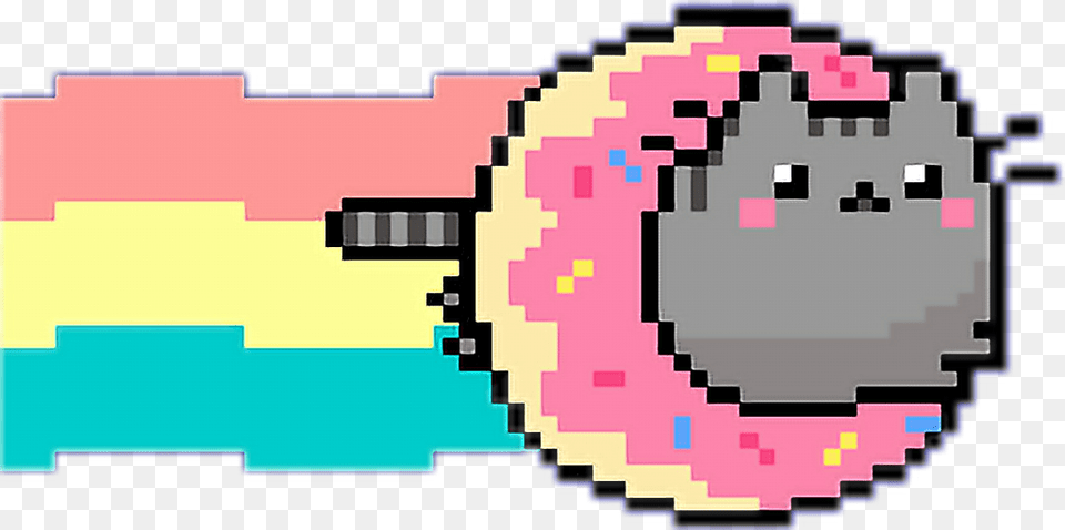 Not My Art Pusheen Nyan Cat, Lighting Free Png Download