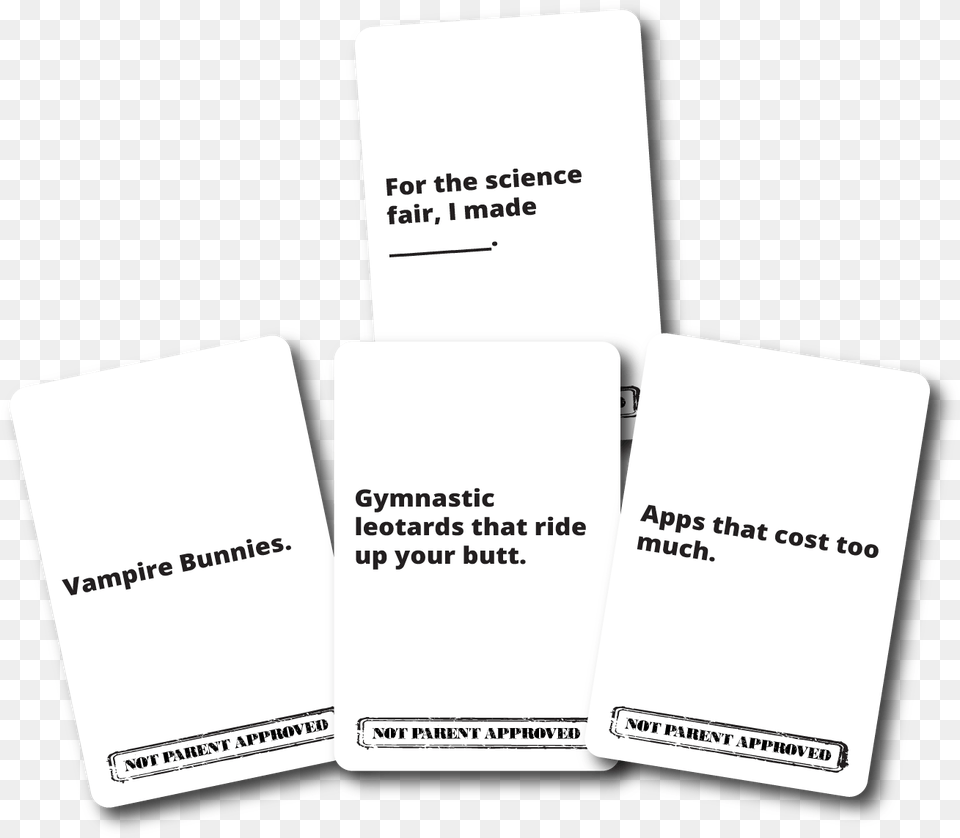 Not Parent Approved Card Game, Page, Paper, Text, Business Card Png