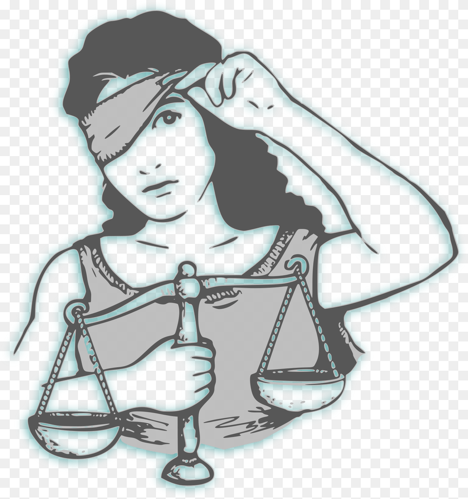 Not So Blindfolded 06 Clip Arts Lady Justice Blindfold Removed, Face, Head, Person, Baby Png Image